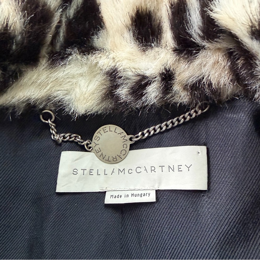 STELLA McCARTNEY Faux Fur Leopard Print Coat - Picture 8 of 9